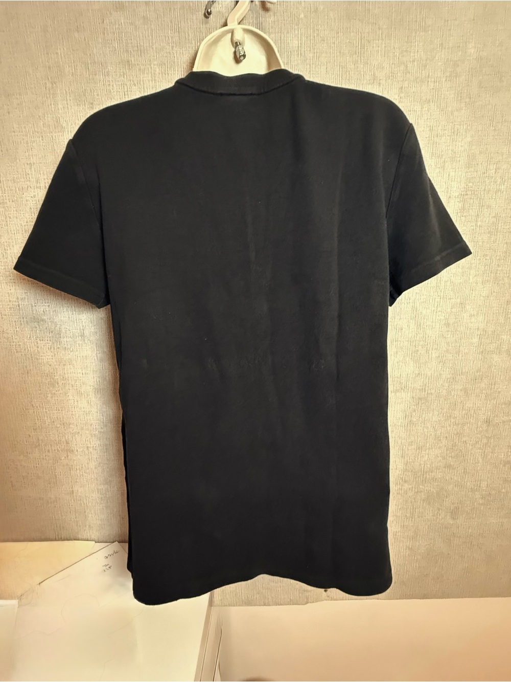 CHANEL Black Short-Sleeve Polo Tee Shirt with Subtle Logo Uniform Top - Picture 3 of 10